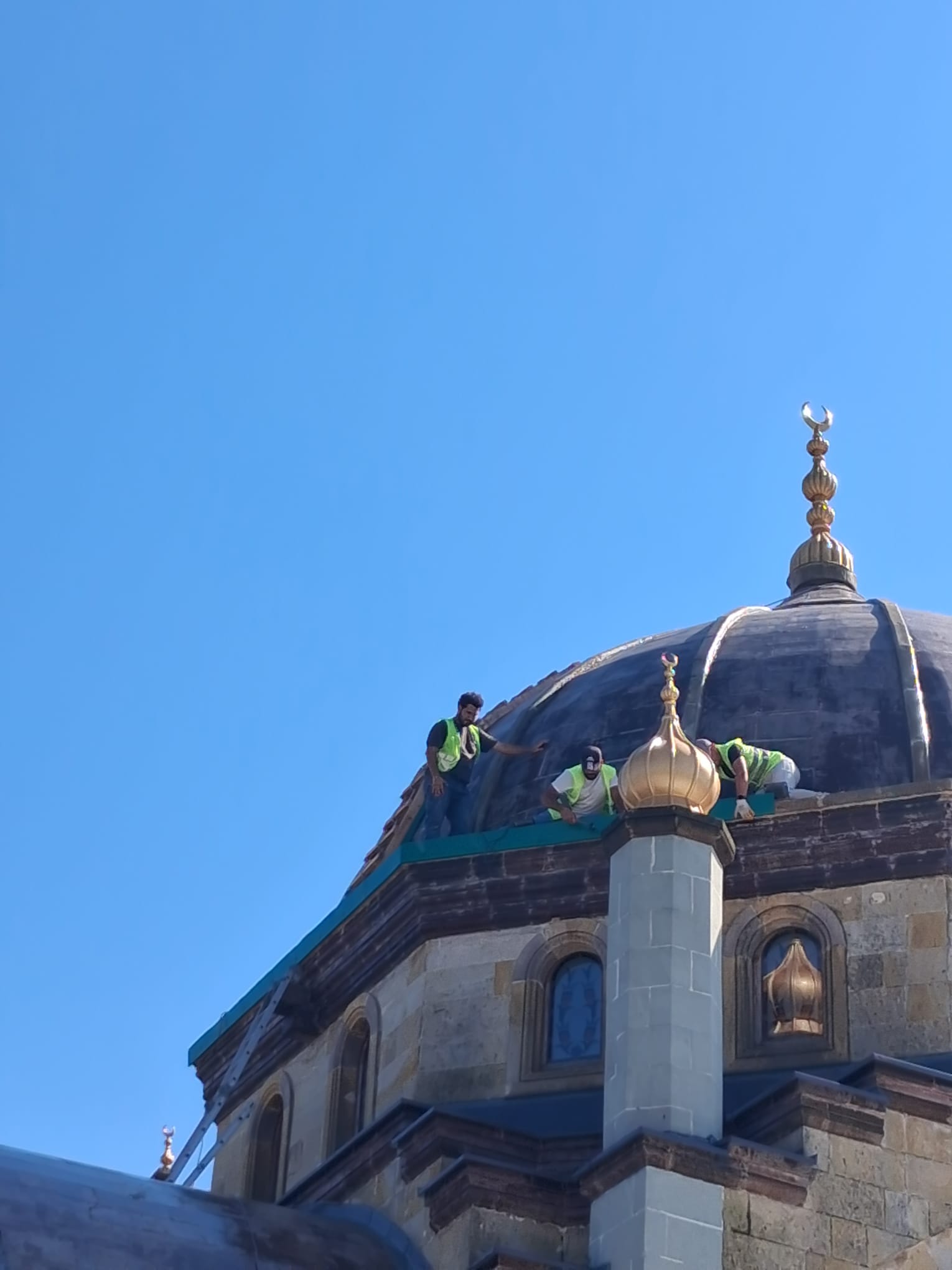 Kubbe onarımından görüntüler