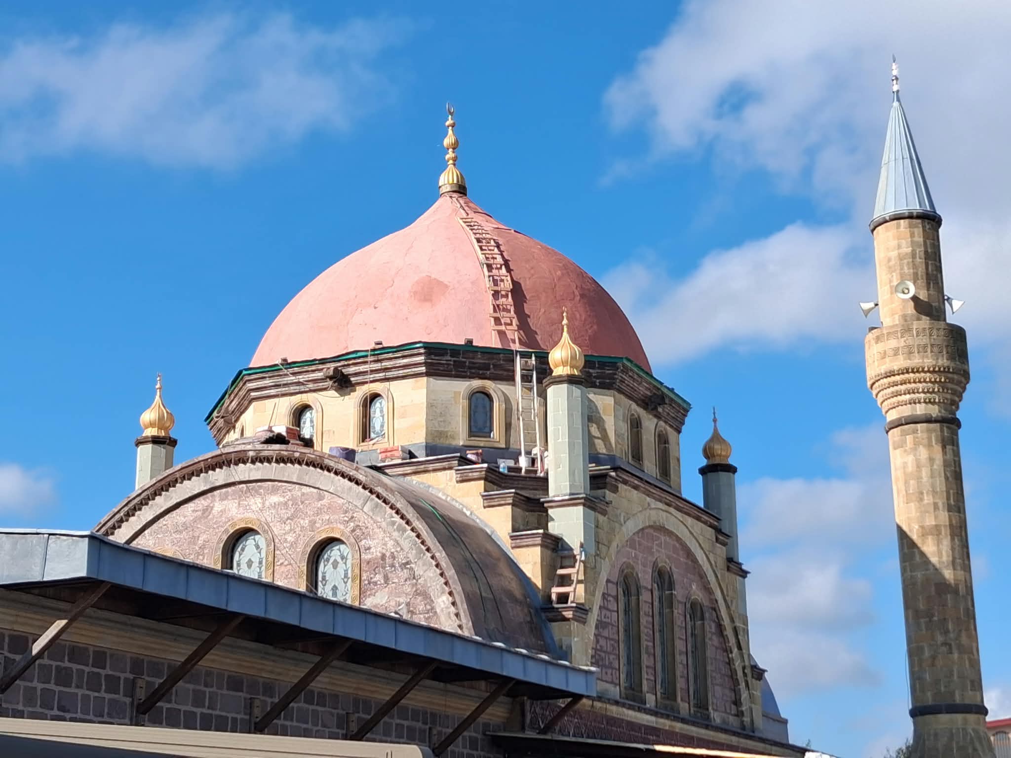 Mahmud Efendi Camii Şerifi Kubbe Tadilatından Görüntüler