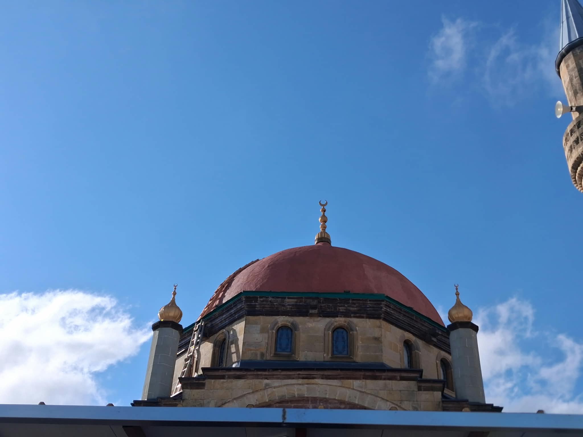 Mahmud Efendi Camii Şerifi Kubbe Tadilatından Görüntüler