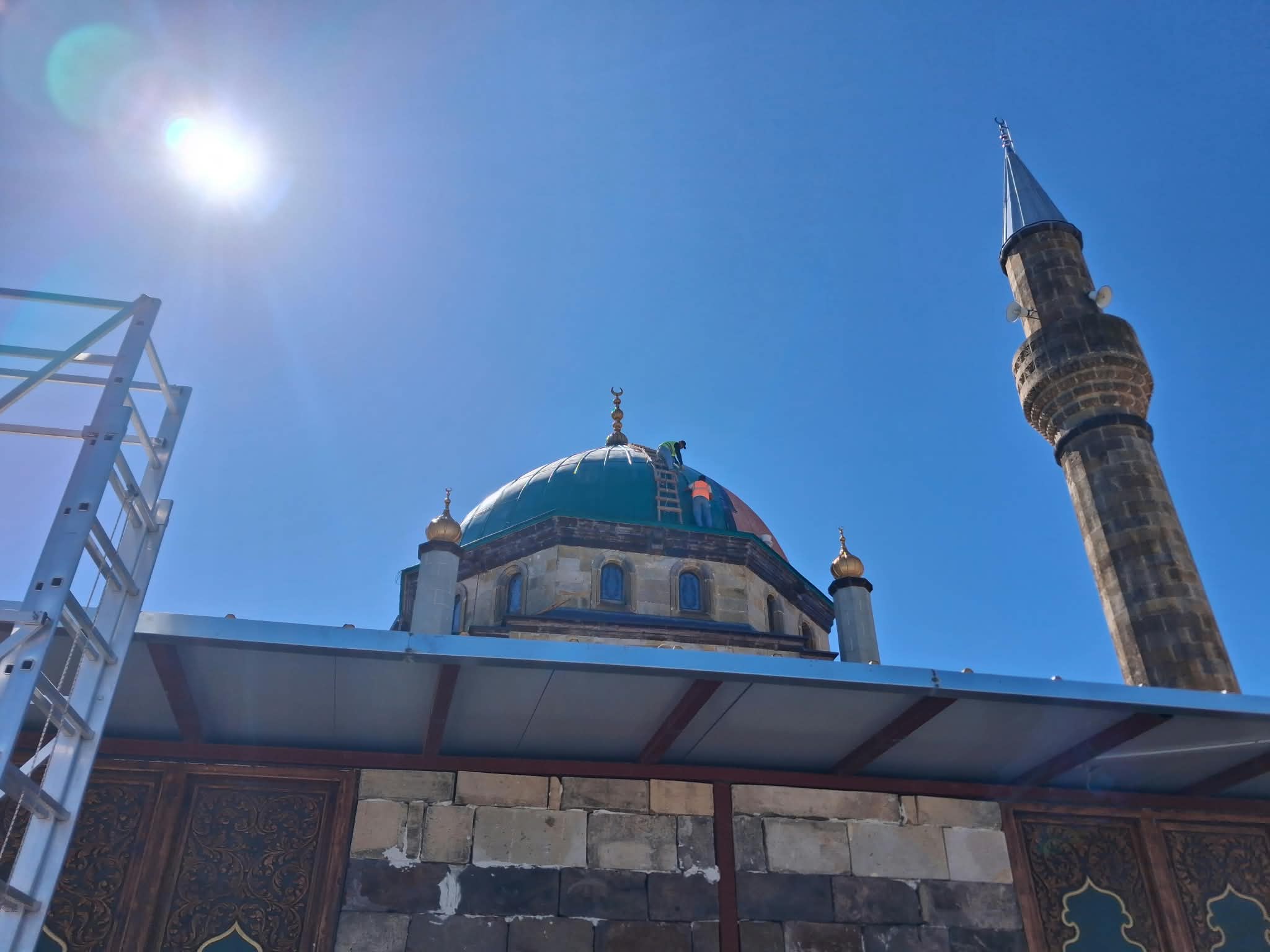 Mahmud Efendi Camii Şerîfi Kubbe Tadilatından görüntüler